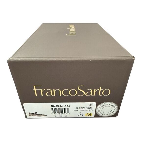 Franco Sarto Nalin Pointed Mary Jane Flats Grey Snake Print Women’s Size 7.5 M - Picture 14 of 14